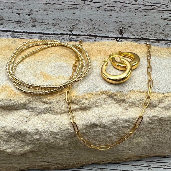14k Gold Filled 3mm Paperclip Chain Necklace - Picture 6 of 10